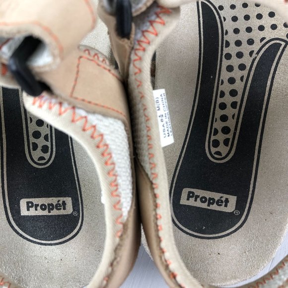 Propet Women's Size 8.5M Helen Tan Leather Hook & Loop Open Toe Sandals W0605 - Picture 13 of 14